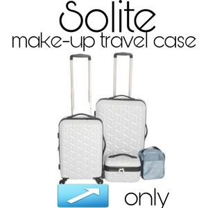 SOLITE Chelsea makeup travel case.  WHITE.  NEW. 8" x 11" x 5"